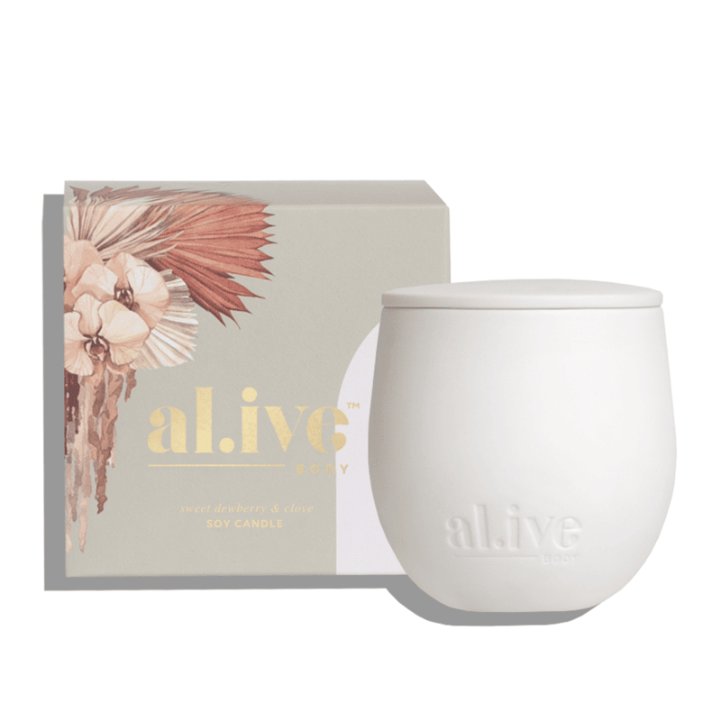 al.ive Sweet Dewberry and Clove Soy Candle