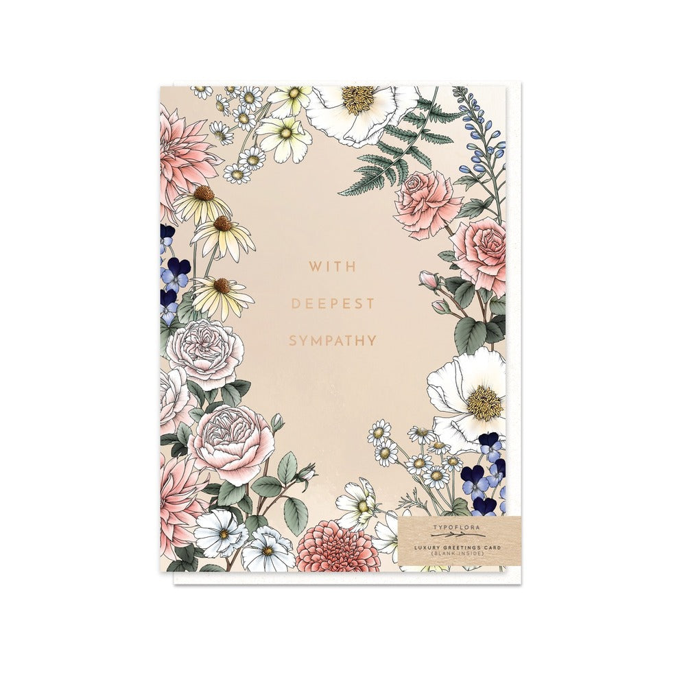 Typoflora Wildflowers Sympathy Card