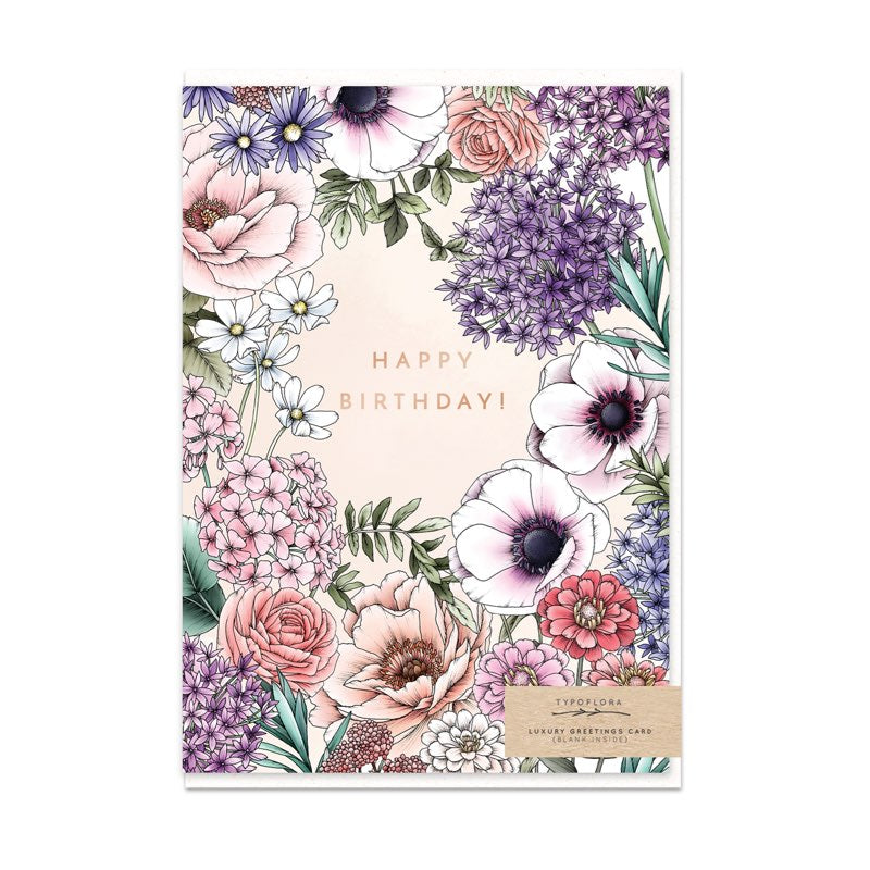 Typoflora Blooming Birthday Card (Copy)