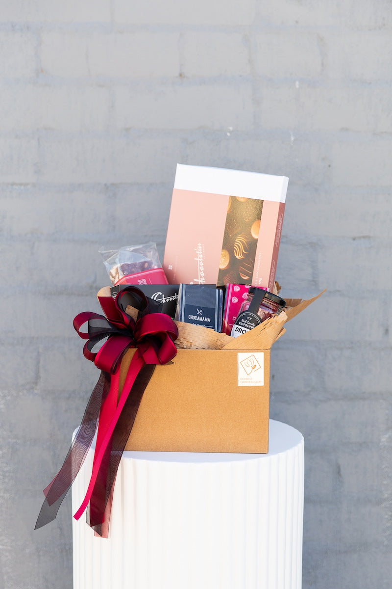 Chocolate Lovers Hamper available to buy from Donvale Flower Gallery online or in-store (Melbourne, VIC).